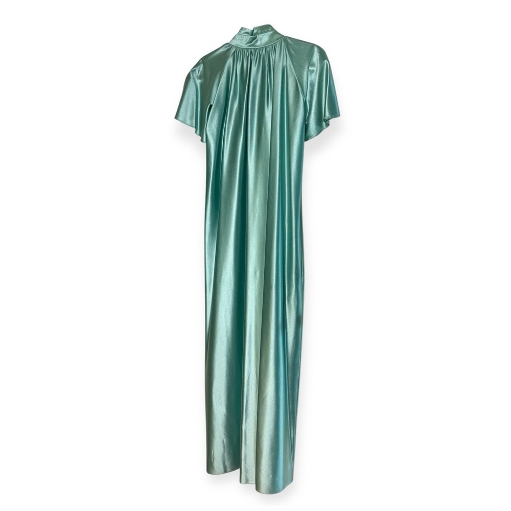 Vintage Long‎ Nightgown "Circa 2000" Color Aqua Sz Small USA Sexy Elegant Gown - Picture 7 of 8